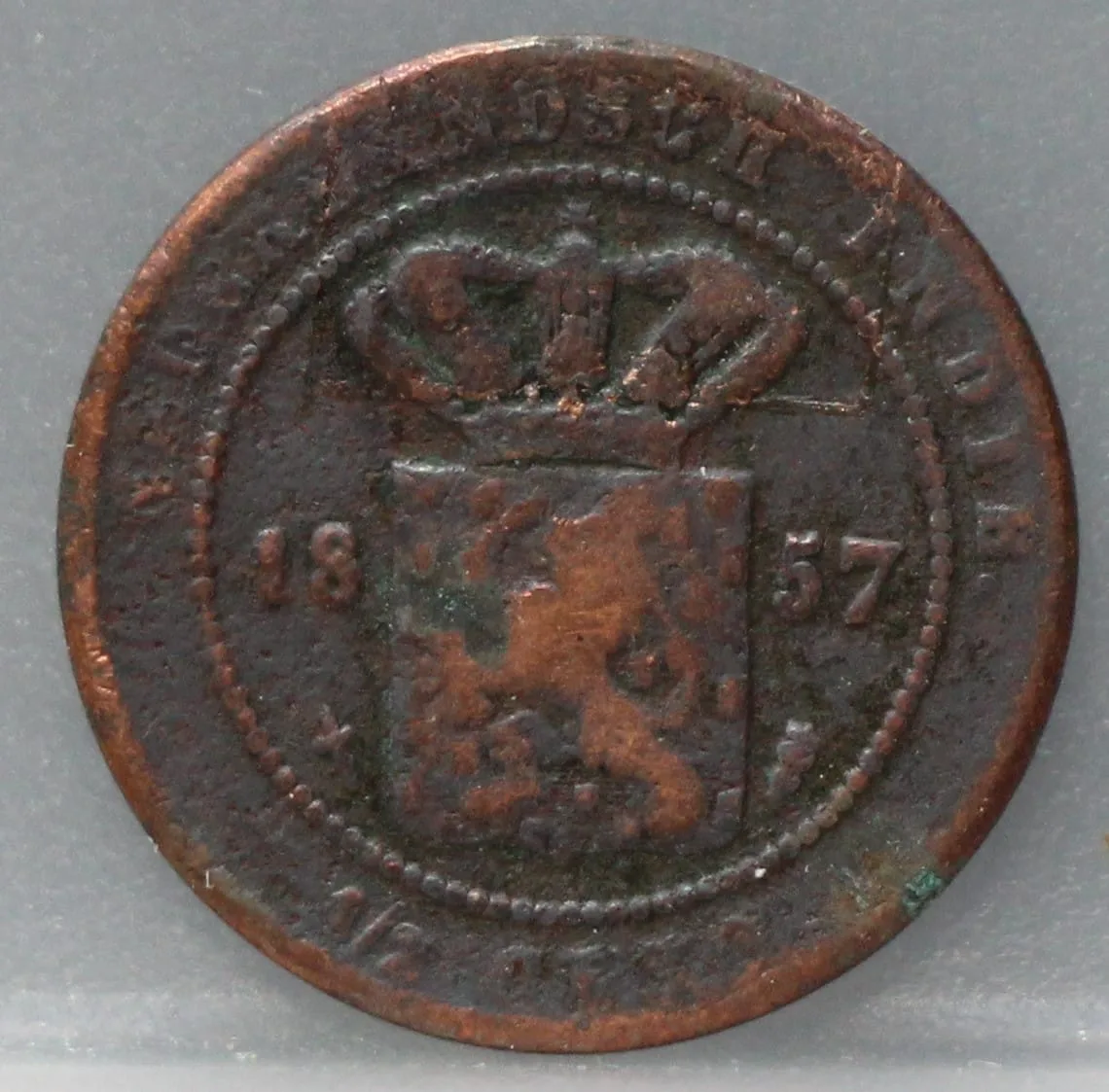 ½ Cent 1857 — Nederlands-Indië voorzijde