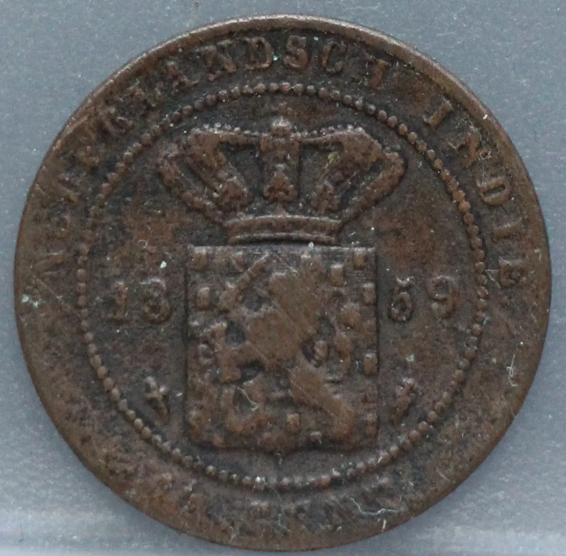 ½ Cent 1859 — Nederlands-Indië voorzijde
