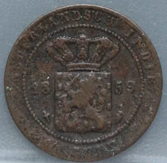 ½ Cent 1859 — Nederlands-Indië voorzijde