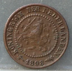 ½ Cent 1898 – Koninkrijk der Nederlanden voorzijde