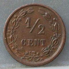 ½ Cent 1898 – Koninkrijk der Nederlanden achterzijde