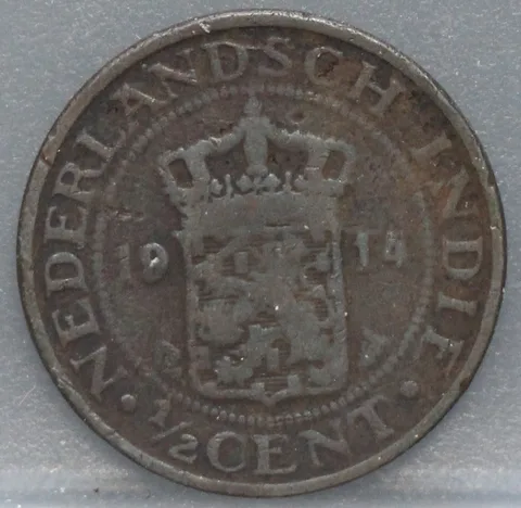 ½ Cent 1914 — Nederlands-Indië