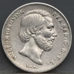 ½ Gulden 1858 Willem III — Zilver voorzijde, Zilver 945/1000