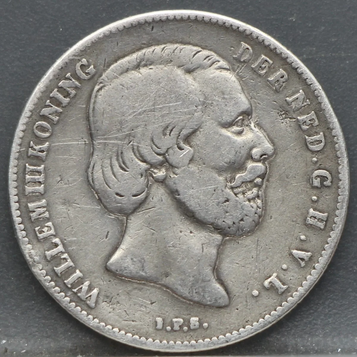 ½ Gulden 1861 Willem III — Zilver voorzijde, Zilver 945/1000