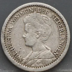 ½ Gulden 1913 Wilhelmina — Zilver voorzijde, Nederland