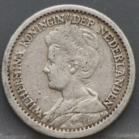 ½ Gulden 1913 Wilhelmina — Zilver