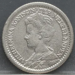 ½ Gulden 1913 Wilhelmina — Zilver achterzijde, Nederland