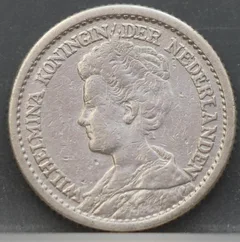 ½ Gulden 1919 Wilhelmina — Zilver achterzijde