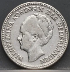½ Gulden 1928 — Wilhelmina Zilver voorzijde, Koninkrijk der Nederlanden