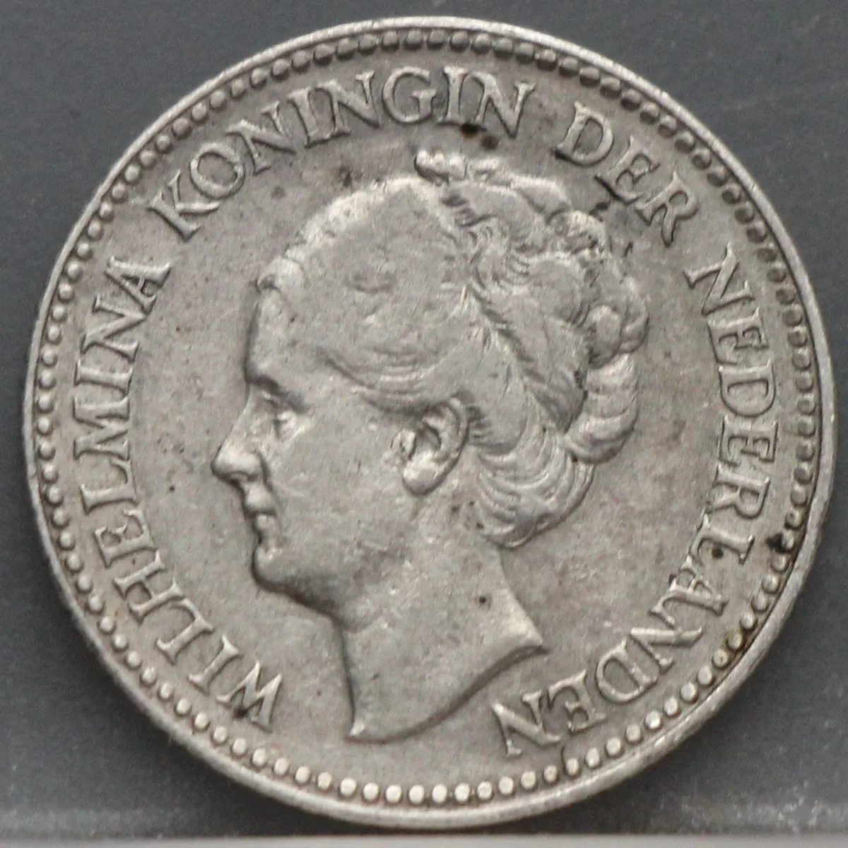 ½ Gulden 1929 Wilhelmina — Zilver voorzijde