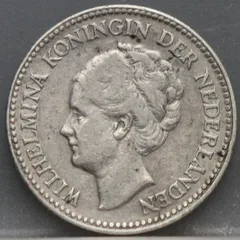 ½ Gulden 1929 Wilhelmina — Zilver voorzijde