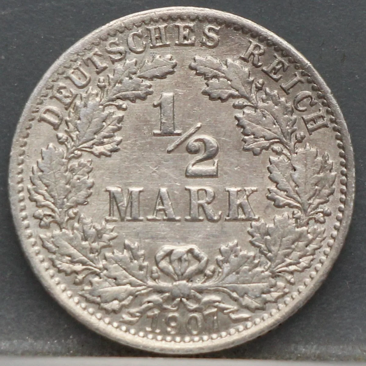 ½ Mark 1907 Duits Rijk — Zilver voorzijde, Zilver (Ag)