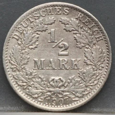 ½ Mark 1907 Duits Rijk — Zilver
