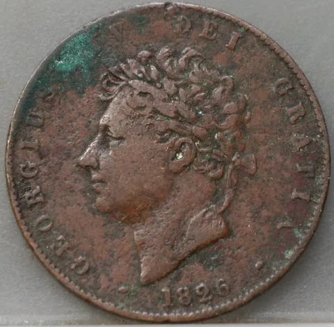 ½ Penny 1826 Verenigd Koninkrijk — Koper