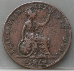 ½ Penny 1826 Verenigd Koninkrijk — Koper achterzijde