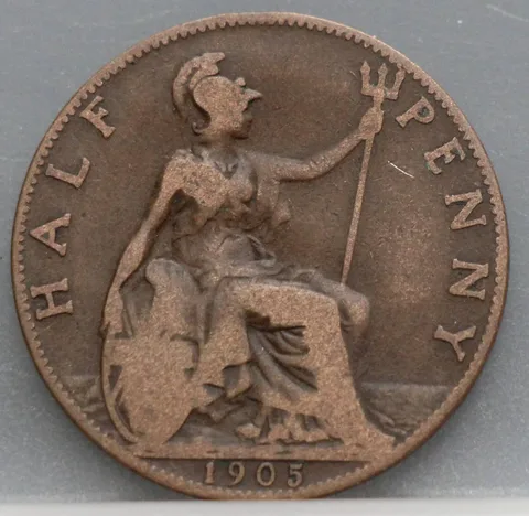 ½ Penny 1905 Verenigd Koninkrijk — Brons
