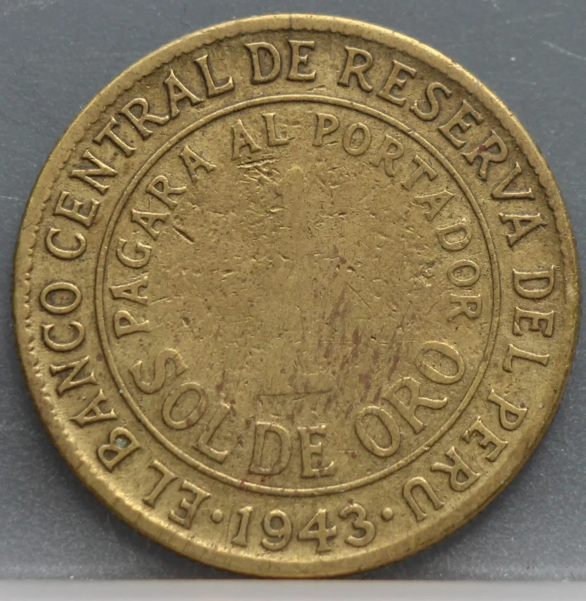 ½ Sol de Oro 1943 — Peru voorzijde