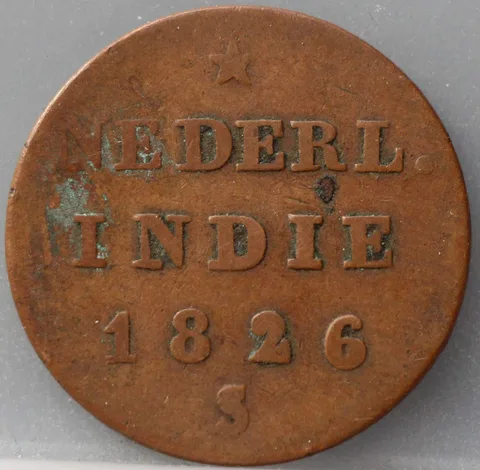 ½ Stuiver 1826 S — Nederlands-Indië Koper