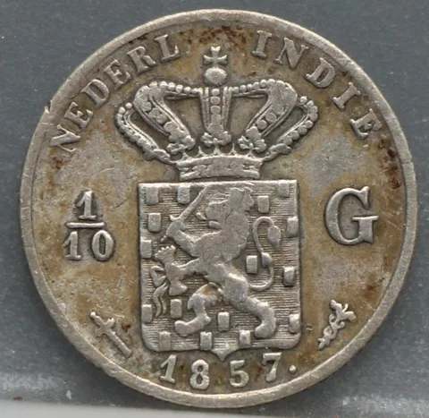 1/10 Gulden 1857 Nederlands-Indië — Zilver