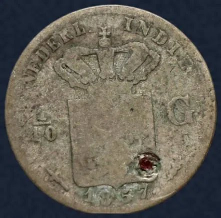1/10 Gulden 1857 Nederlands-Indië