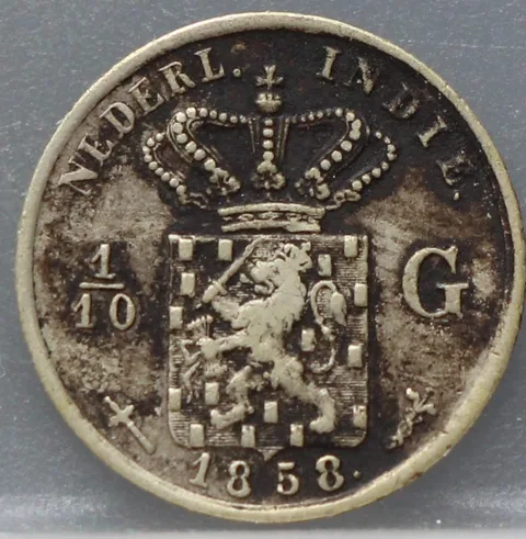 1/10 Gulden 1858 Nederlands-Indië — Zilver