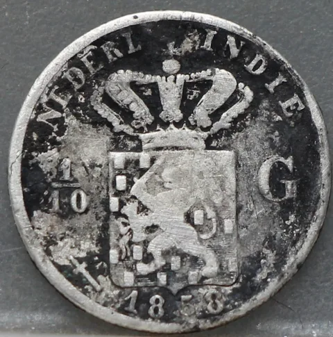 1/10 Gulden 1858 Nederlands-Indië Zilver
