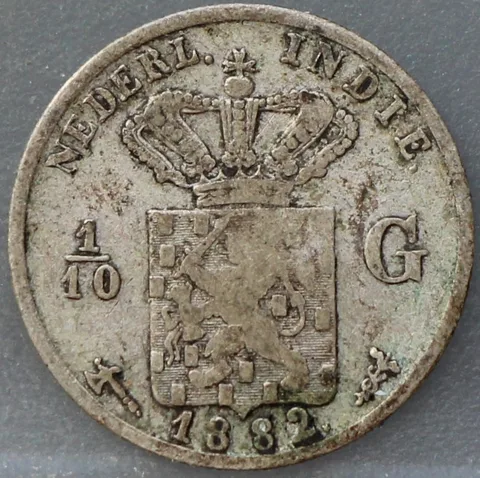 1/10 Gulden 1882 Nederlands-Indië — Zilver