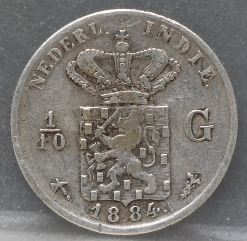 1/10 Gulden 1884 Nederlands-Indië — Zilver