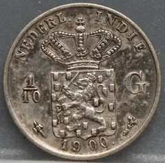1/10 Gulden 1900 Nederlands-Indië — Zilver voorzijde
