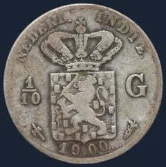 1/10 Gulden 1900 Nederlands-Indië