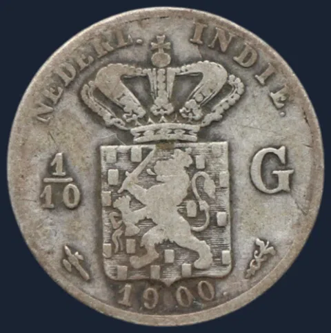 1/10 Gulden 1900 Nederlands-Indië
