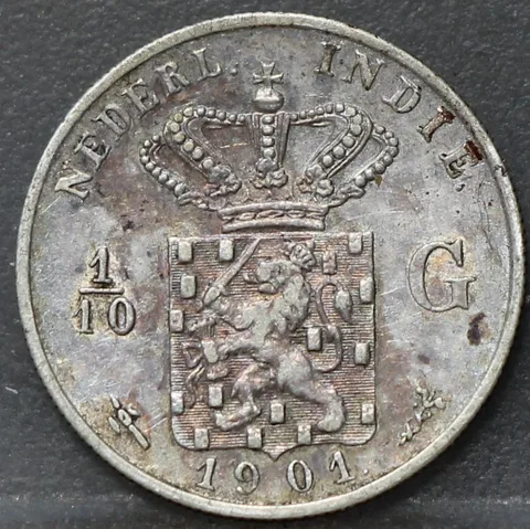 1/10 Gulden 1901 Nederlands-Indië — Zilver