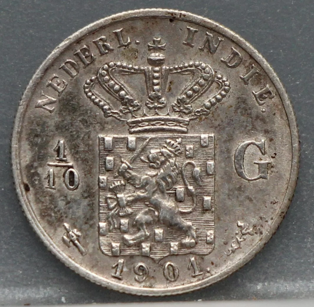 1/10 Gulden 1901 Nederlands-Indië — Zilver voorzijde
