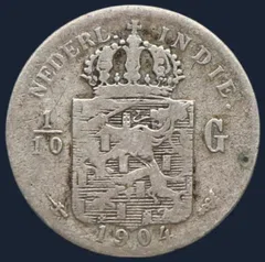 1/10 Gulden 1904 Nederlands-Indië