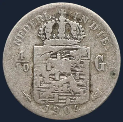 1/10 Gulden 1904 Nederlands-Indië