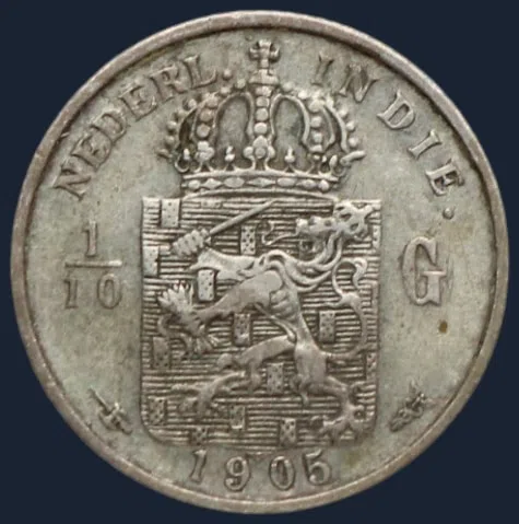 1/10 Gulden 1905 Nederlands-Indië