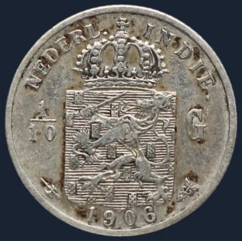 1/10 Gulden 1906 Nederlands-Indië