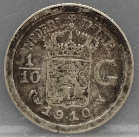1/10 Gulden 1910 – Nederlands-Indië – Zilver