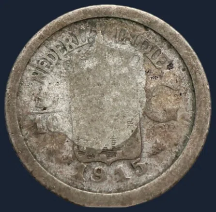 1/10 Gulden 1915 Nederlands-Indië Zilver