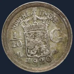 1/10 Gulden 1920 Nederlands-Indië Zilver