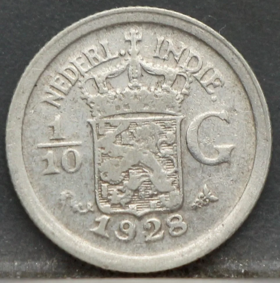 1/10 Gulden 1928 — Nederlands-Indië Zilver voorzijde