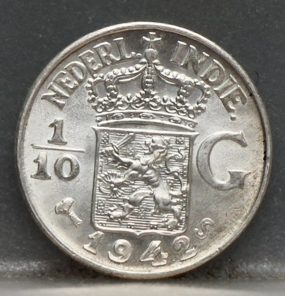 1/10 Gulden 1942 S — Nederlands-Indië voorzijde