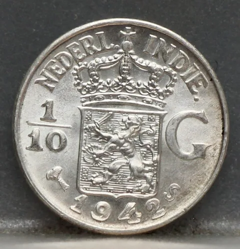 1/10 Gulden 1942 S — Nederlands-Indië