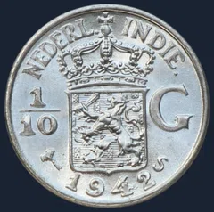 1/10 Gulden 1942 S Nederlands-Indië