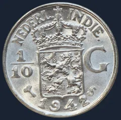 1/10 Gulden 1942 S Nederlands-Indië