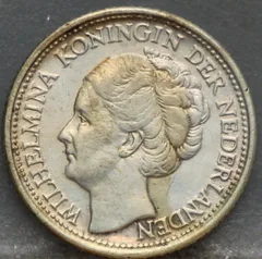 1/10 Gulden 1944 D — Curaçao Zilver achterzijde