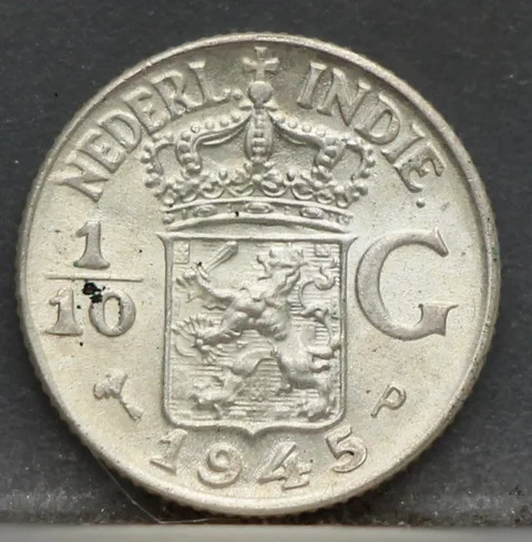 1/10 Gulden 1945 P Nederlands-Indië — Zilver