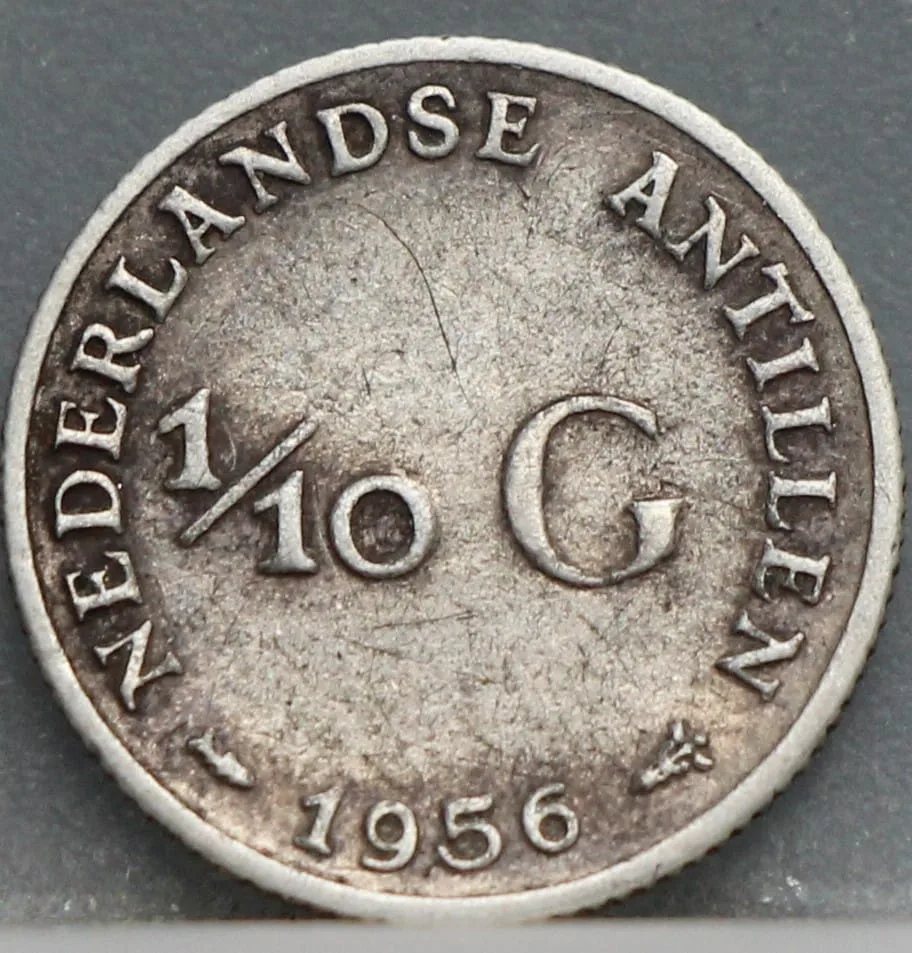 1/10 Gulden 1956 Nederlandse Antillen — Zilver voorzijde