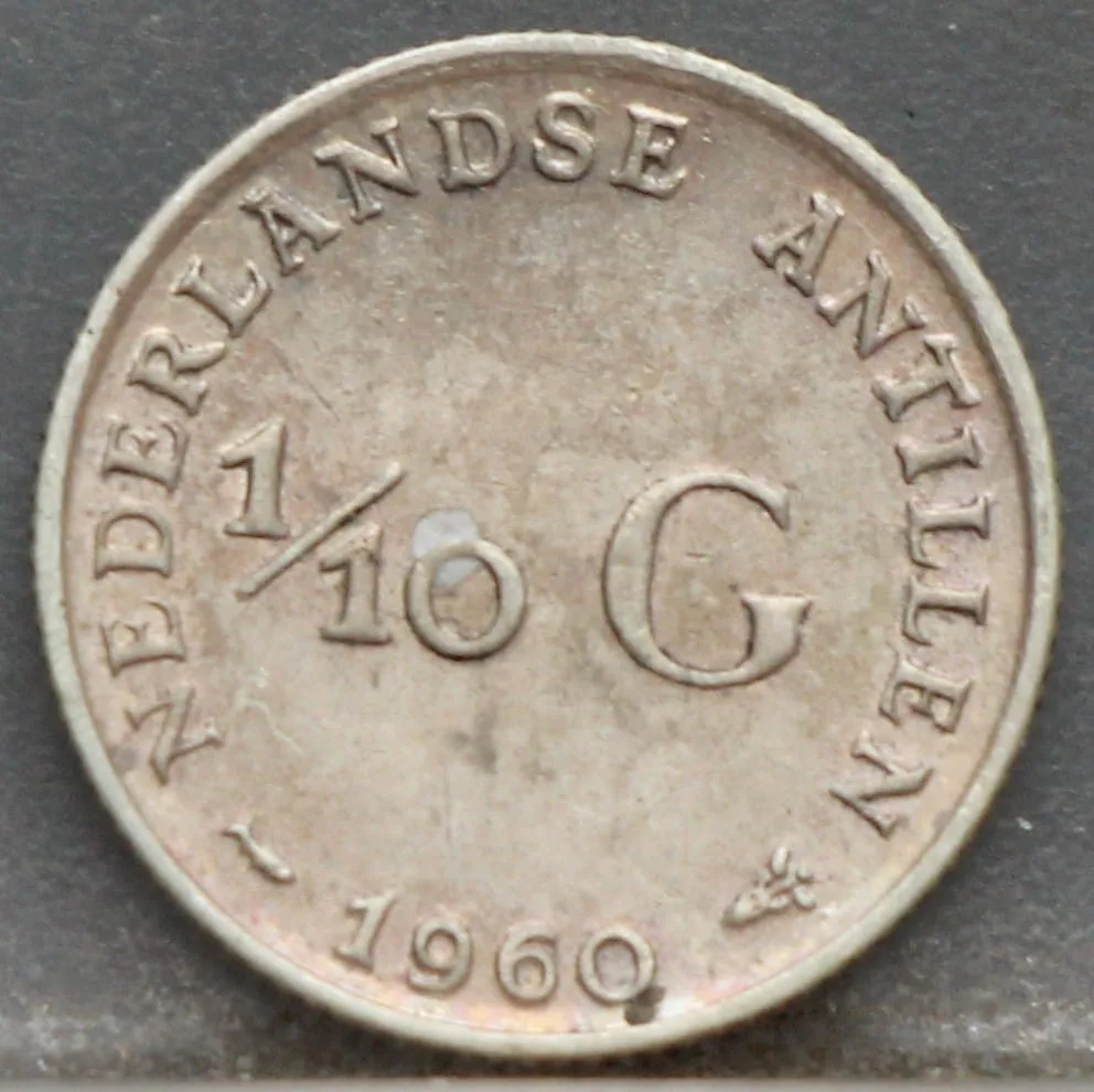 1/10 Gulden 1960 Nederlandse Antillen — Zilver voorzijde
