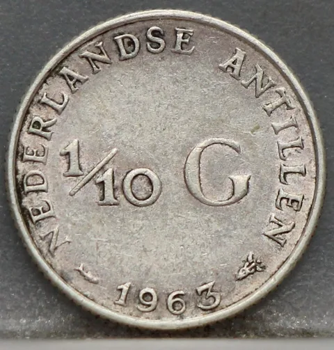 1/10 Gulden 1963 Nederlandse Antillen — Zilver